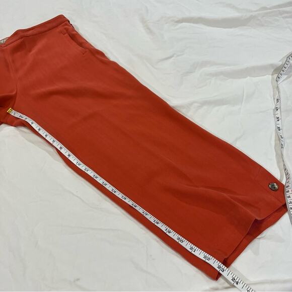 Tommy Bahama NWT Jamaican Jammer cropped Wide Leg Silk Pant sz 8 Red Earth - Picture 9 of 13